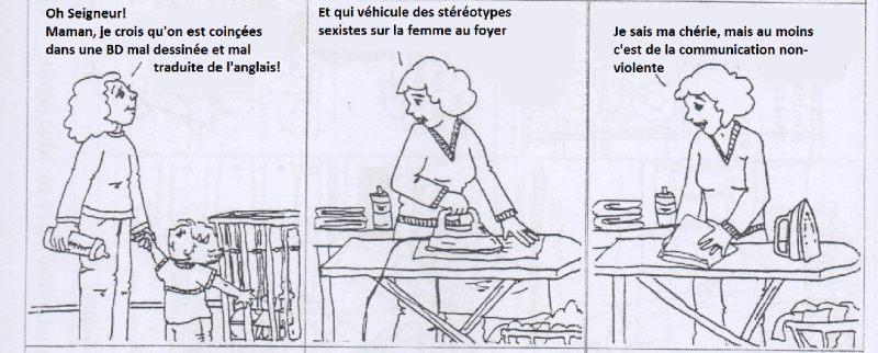 fablish et mazler mauvaise traduction BD communication non violente CNV manipulation parodie ateliers faber et mazlish  libres enfants du tarn albi 81