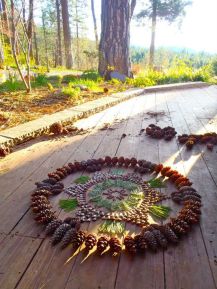 landart mandala albi tarn balade en forêt famille