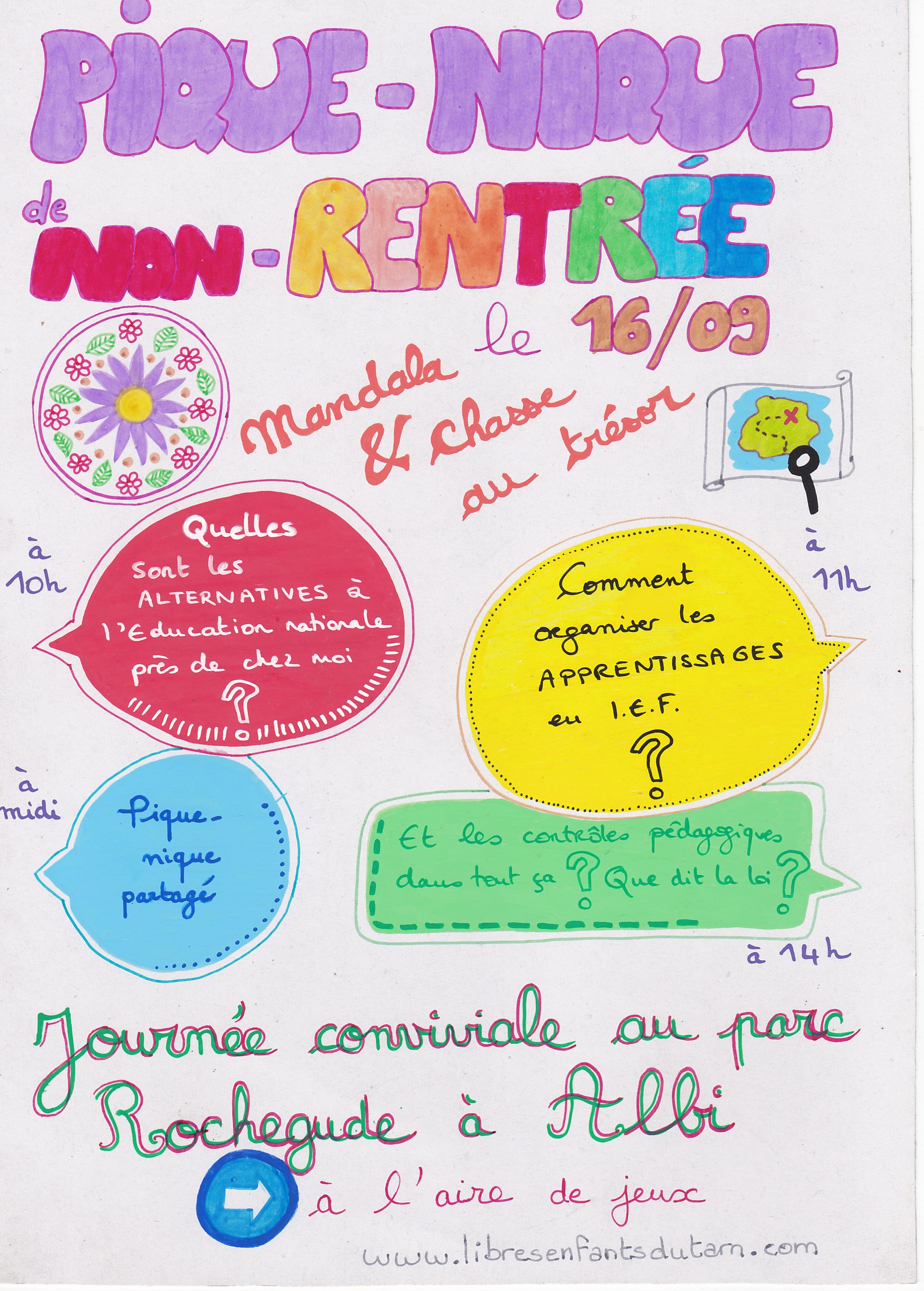 pique-nique non-rentrée IEF JIPLI libres enfants du tarn albi