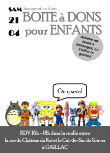 boite à dons libres enfants du tarn gaillac 81 troc jouets gratuit