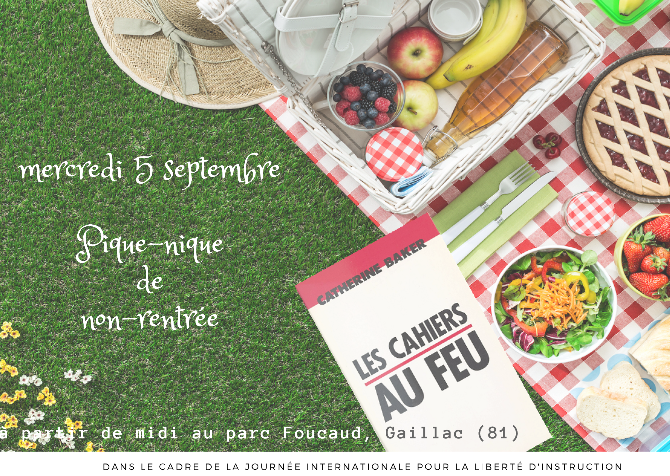 pique-nique de non-rentrée gaillac 2018 libres enfants du tarn liberté d'instruction JIPLI